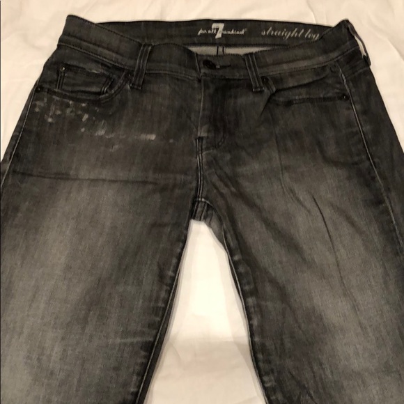 7 For All Mankind Straight Leg Jeans Size 25 - Picture 2 of 8